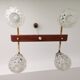 Vintage 60s rustic 4-light  wooden chandelier