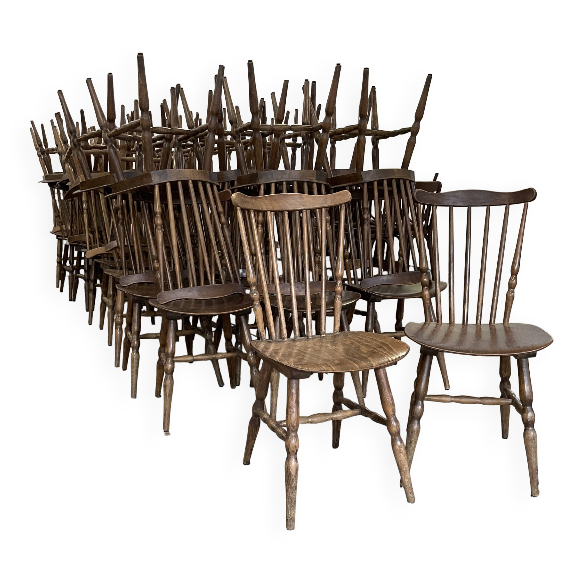 Lot of 50 Baumann bistro chairs model Tacoma 60s/70s France