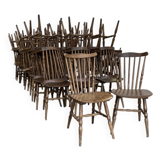 Lot de 50 chaises bistrot Baumann modèle Tacoma années 60/70 France