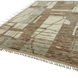 Handmade Turkish One of a Kind 286 cm x 365 cm Beige Wool Carpet