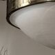 Large suspension art deco style, glass, aged brass finish.