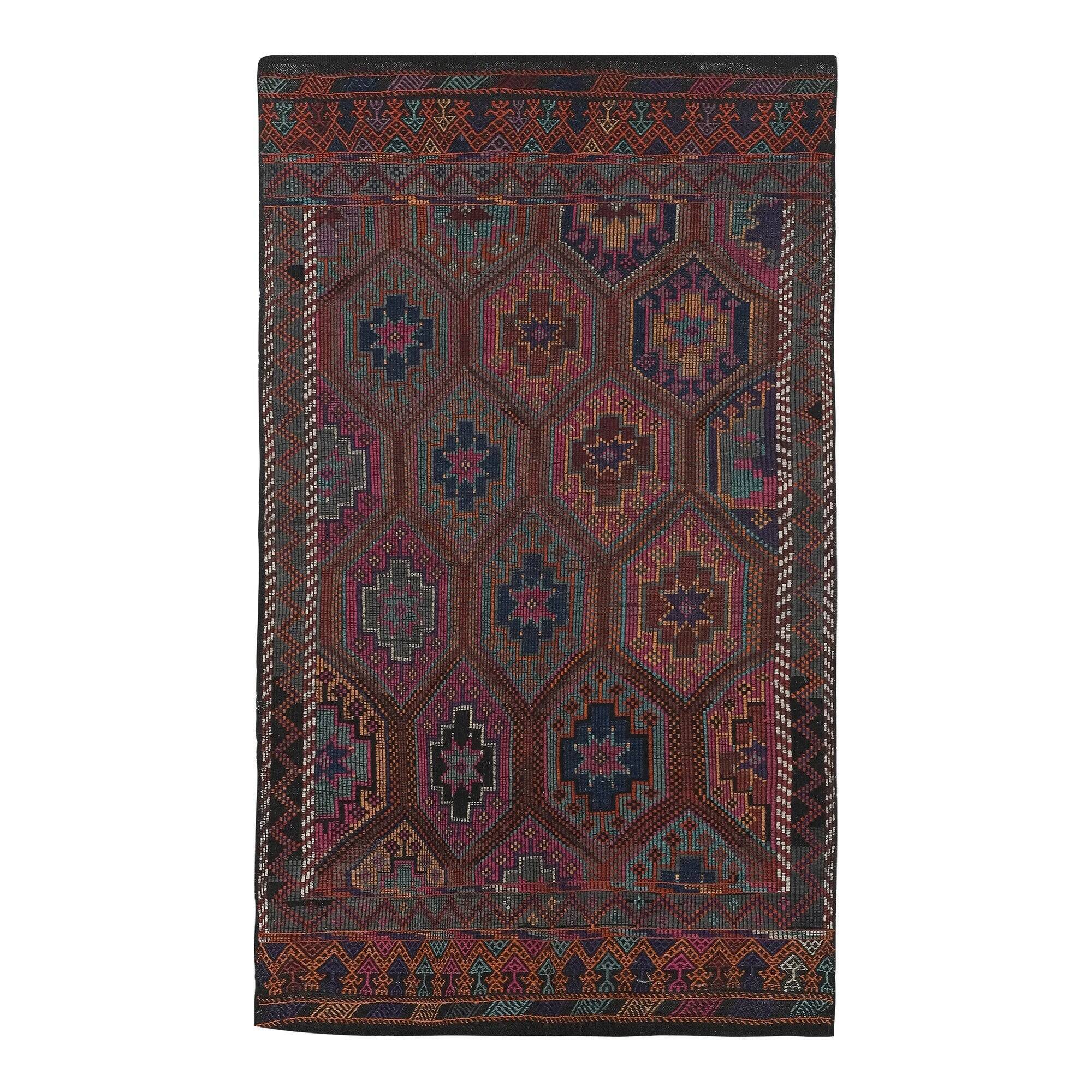 Vintage Turkish kilim, handwoven, 169x280 cm.