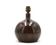 Dark brown stoneware ball lamp by Guy Baudat, 1970s