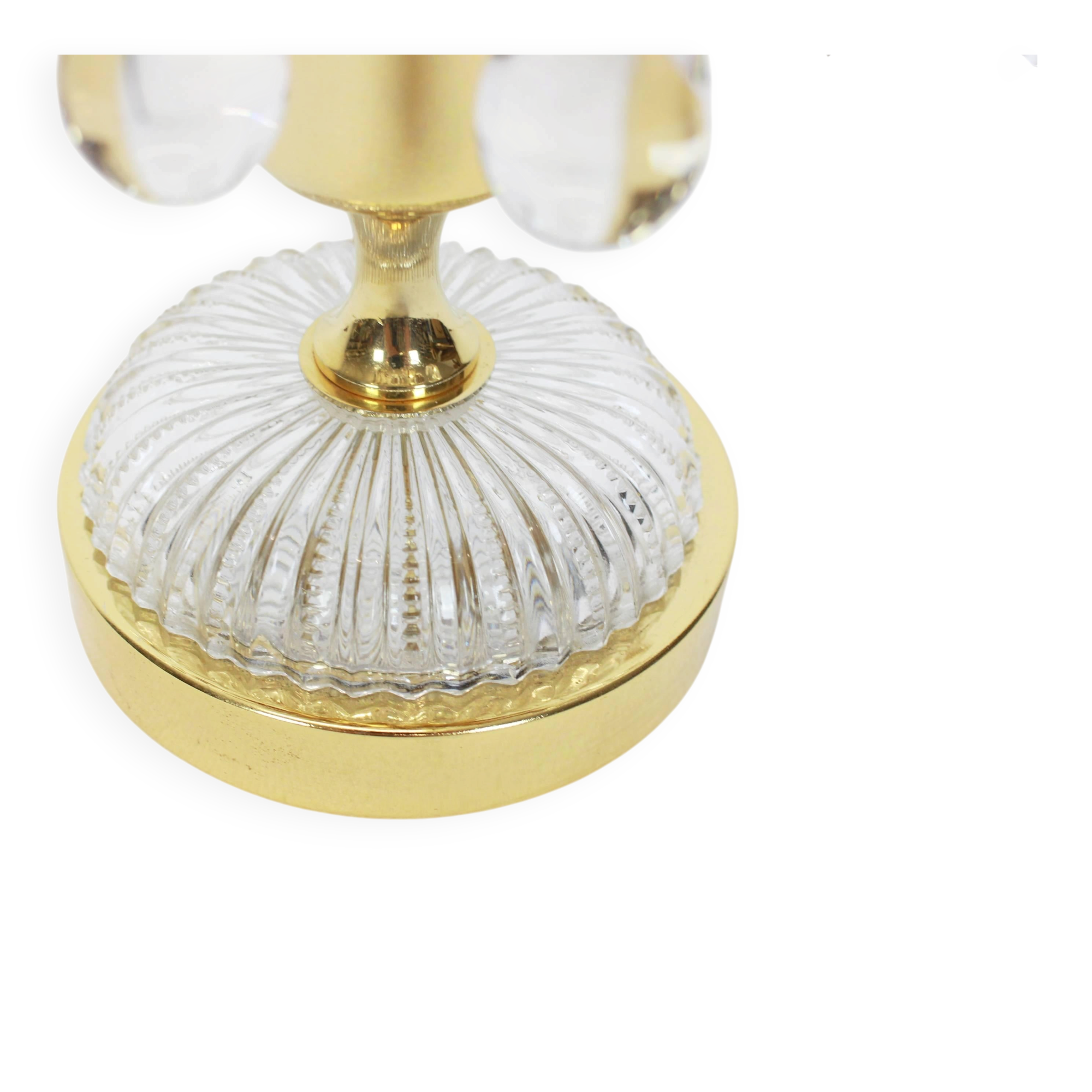 Pair of Murano glass table lamps in the shape of a drop by Palwa, Germany, 1960s.