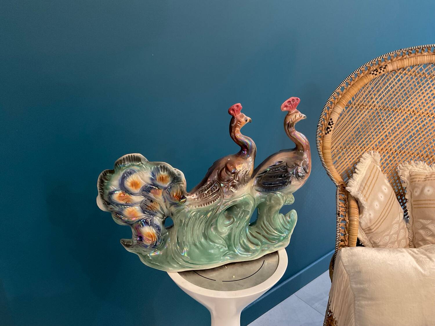 Peacock centerpiece