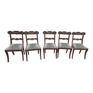 Chaises en acajou style