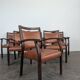 Set of 6 vintage chairs in copper colour.