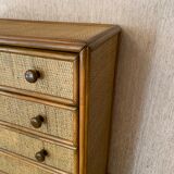 Maugrion, chest of drawers rattan  1960