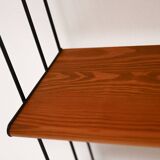 1960s vintage Scandinavian “Hylla” shelf in oak and metal