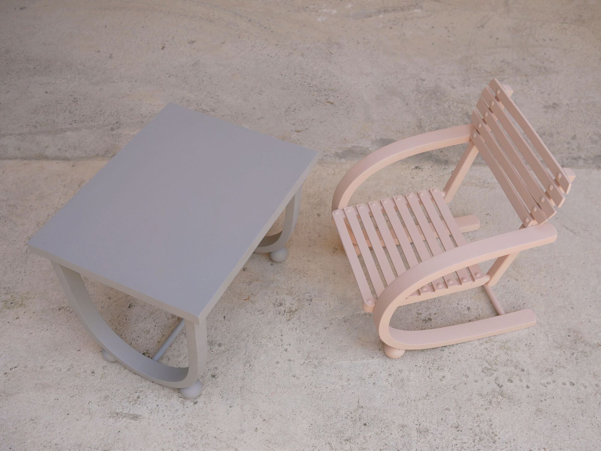Vintage children's desk and chair for S.I.M.B.A.G. editions