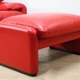 Maralunga armchair and ottoman by Vico Magistretti for Cassina