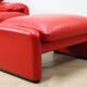 Maralunga armchair and ottoman by Vico Magistretti for Cassina
