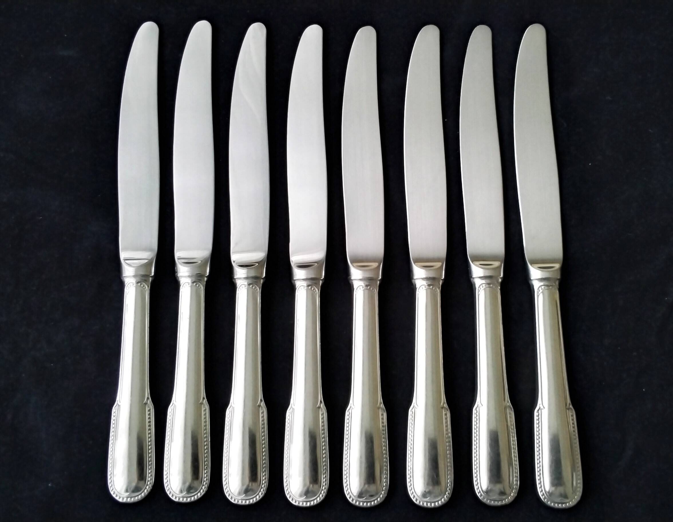 8 Table knives Stainless steel Guy Degrenne Pearl Decor