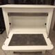 Secretary desk in solid wood, repainted matte white