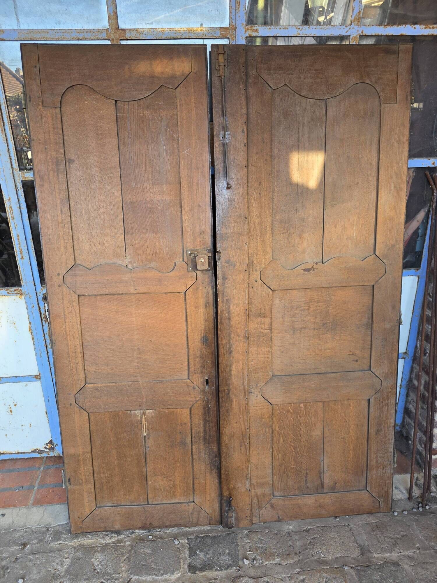 Pair of 19th-century oak cupboard doors