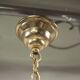 Mid-century suspension, brass, striped glass.