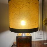 Golden ceramic lamp from the 70s