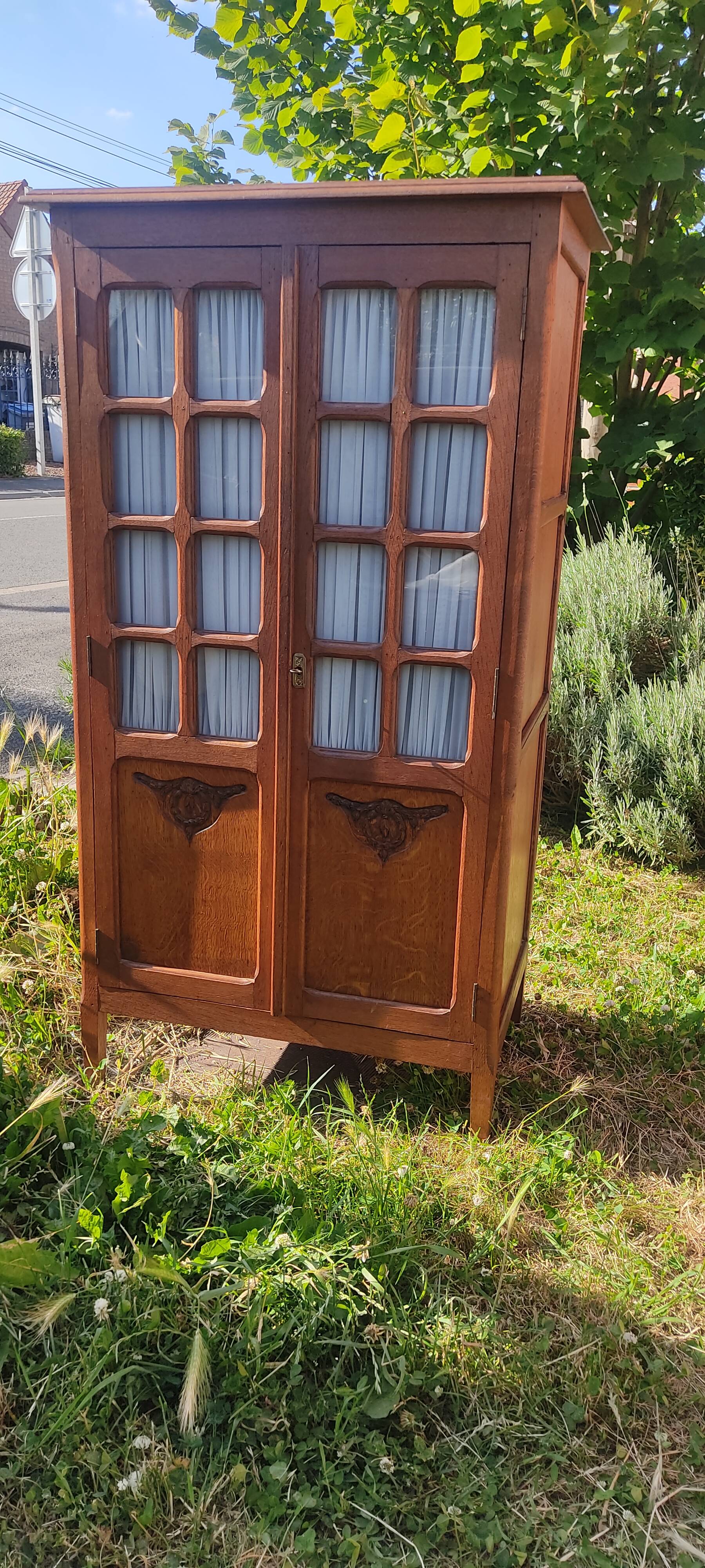 Glazed wardrobe, vintage