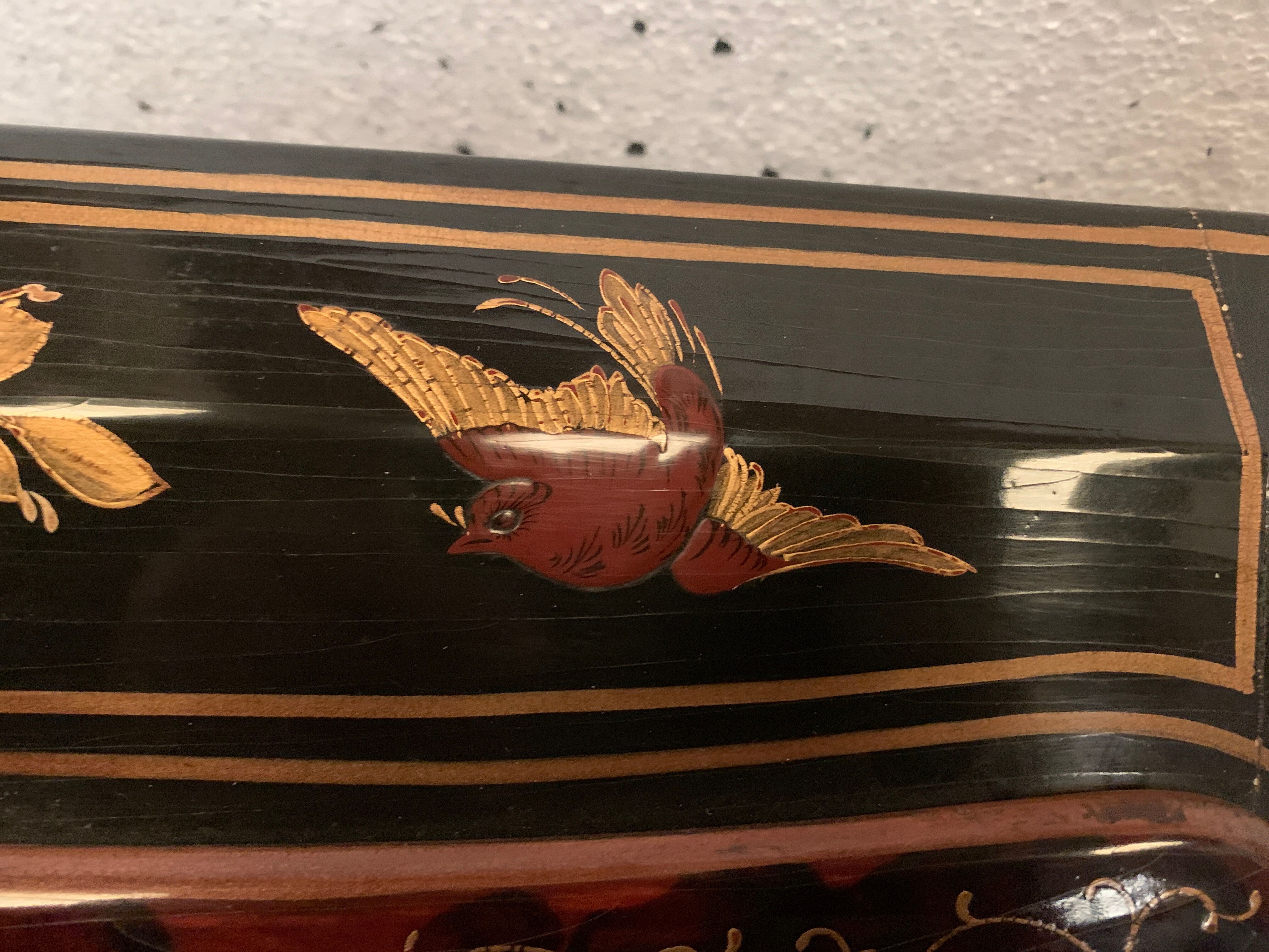Louis XV style slope desk in lacquer of china XX century