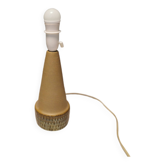 Handmade Beautiful partially glazed table lamp from Danish Søholm Ceramics, 1970s.