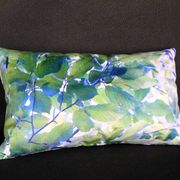 Coussin en velours “Bleutée”