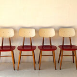 Dining Red Chairs by TON, 1960’