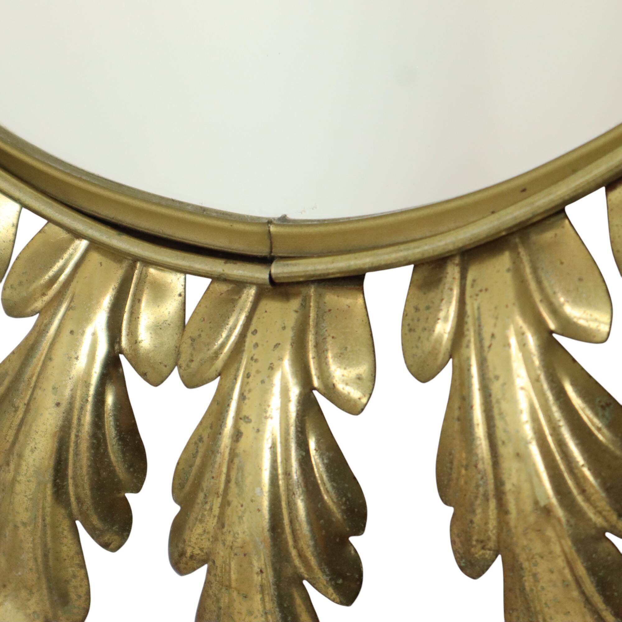 Vintage Deknudt Sun Mirror Sunburst Gold Acanthus Sixties