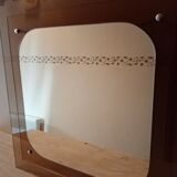 Mirror on smoked plexi frame - 40x40cm