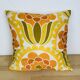Vintage 70s flower cushion 37 x 37 cm