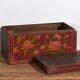 Antique box with hand-painted floral patterns (c.1900) #27
