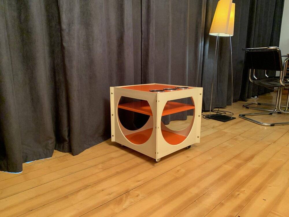 Space Age mobile bar table, 1970s