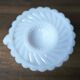Vintage white opaline glass candle holder in cellar rat style