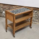 Guillerme and Chambron serving trolley with Danikowski ceramics