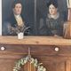Duo portraits of a young couple painting on oil