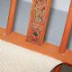 Chaise pliante chinoise antique avec sculptures, vers 1900-1920