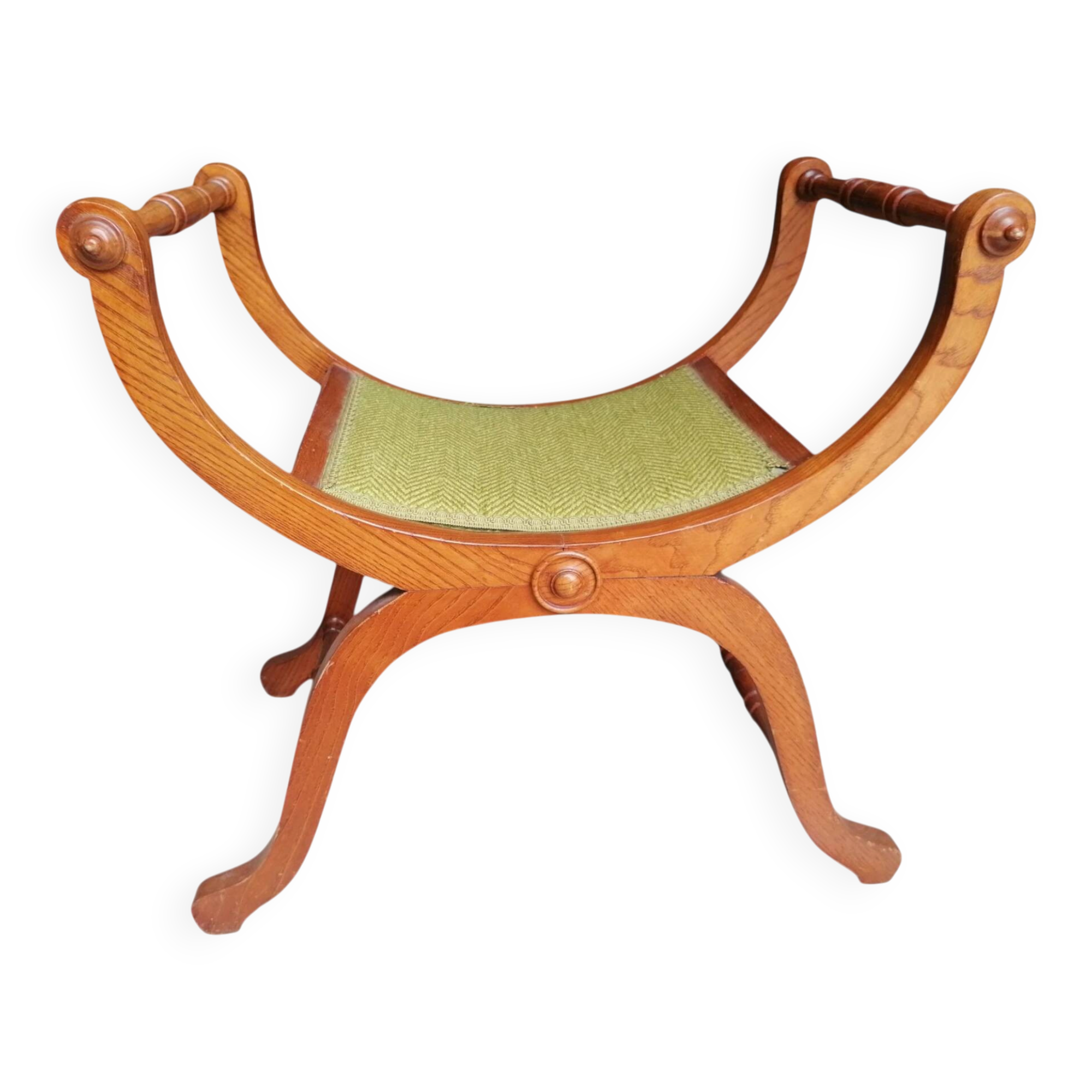 Empire-style piano stool / chair / footrest in wood.