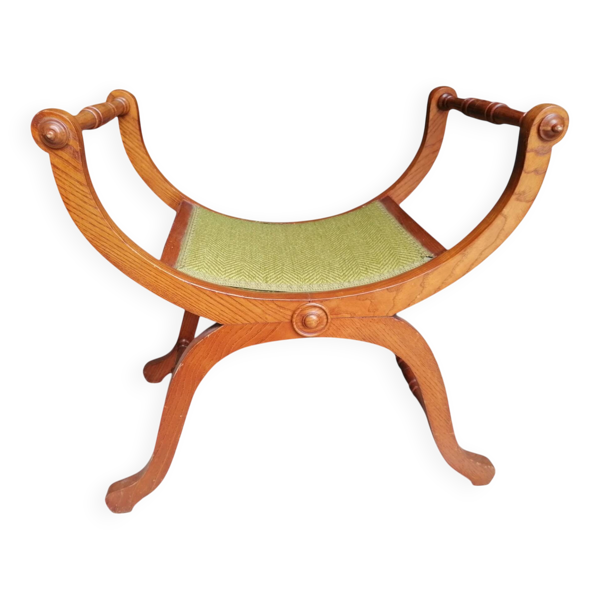Tabouret de piano / chaise / repose pied de style empire en bois.