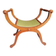 Empire-style piano stool / chair / footrest in wood.