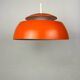 Vintage pendant Temde Leuchten orange metal