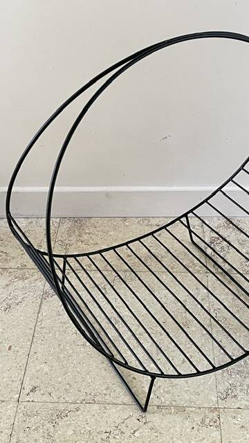 Magazine rack vintage log holder