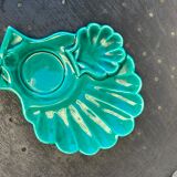 Empty pocket in the shape of a shell enamelled ceramic slurry signed SYlvio vintage