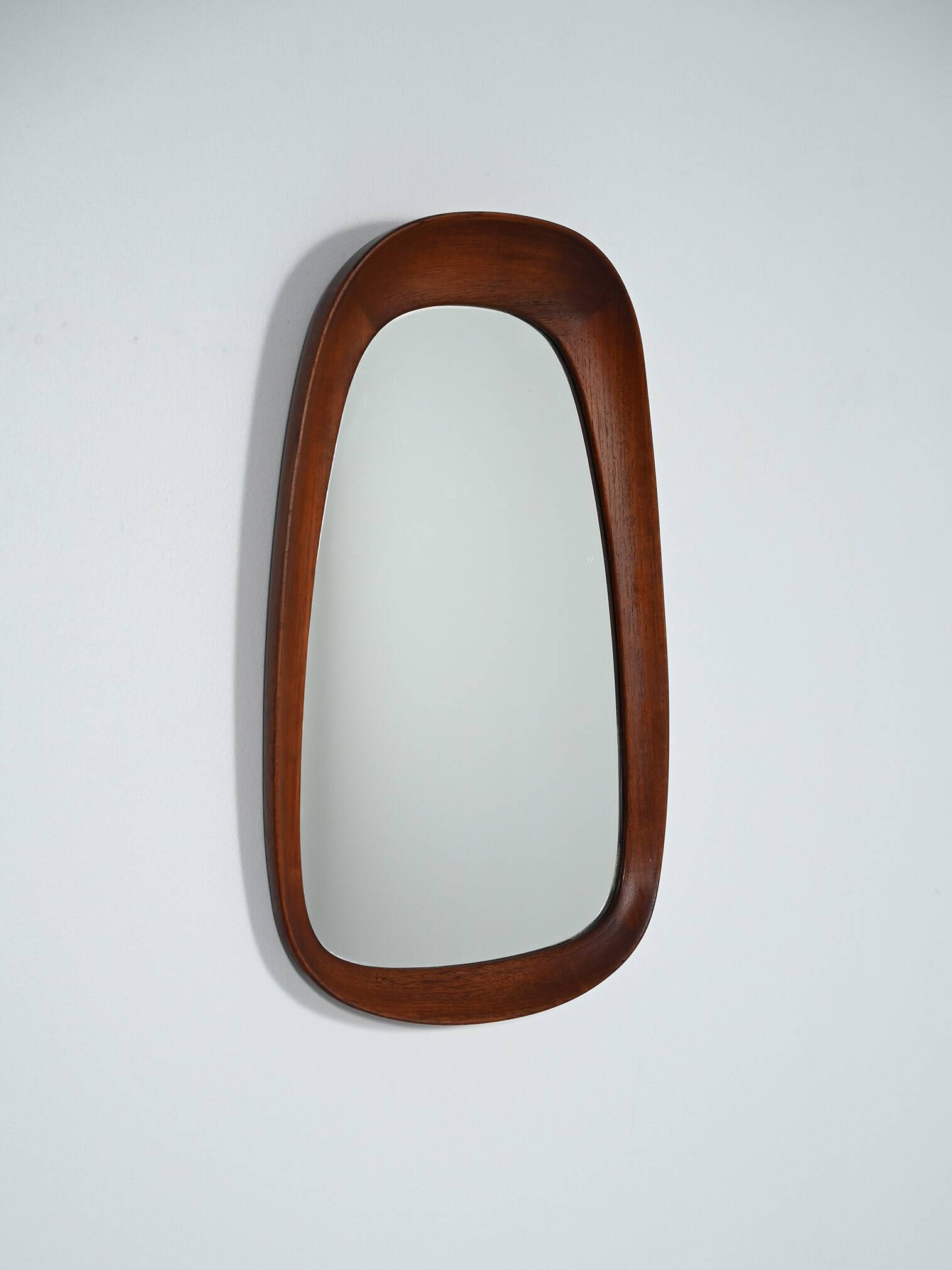 Swedish G&T oval mirror in teak