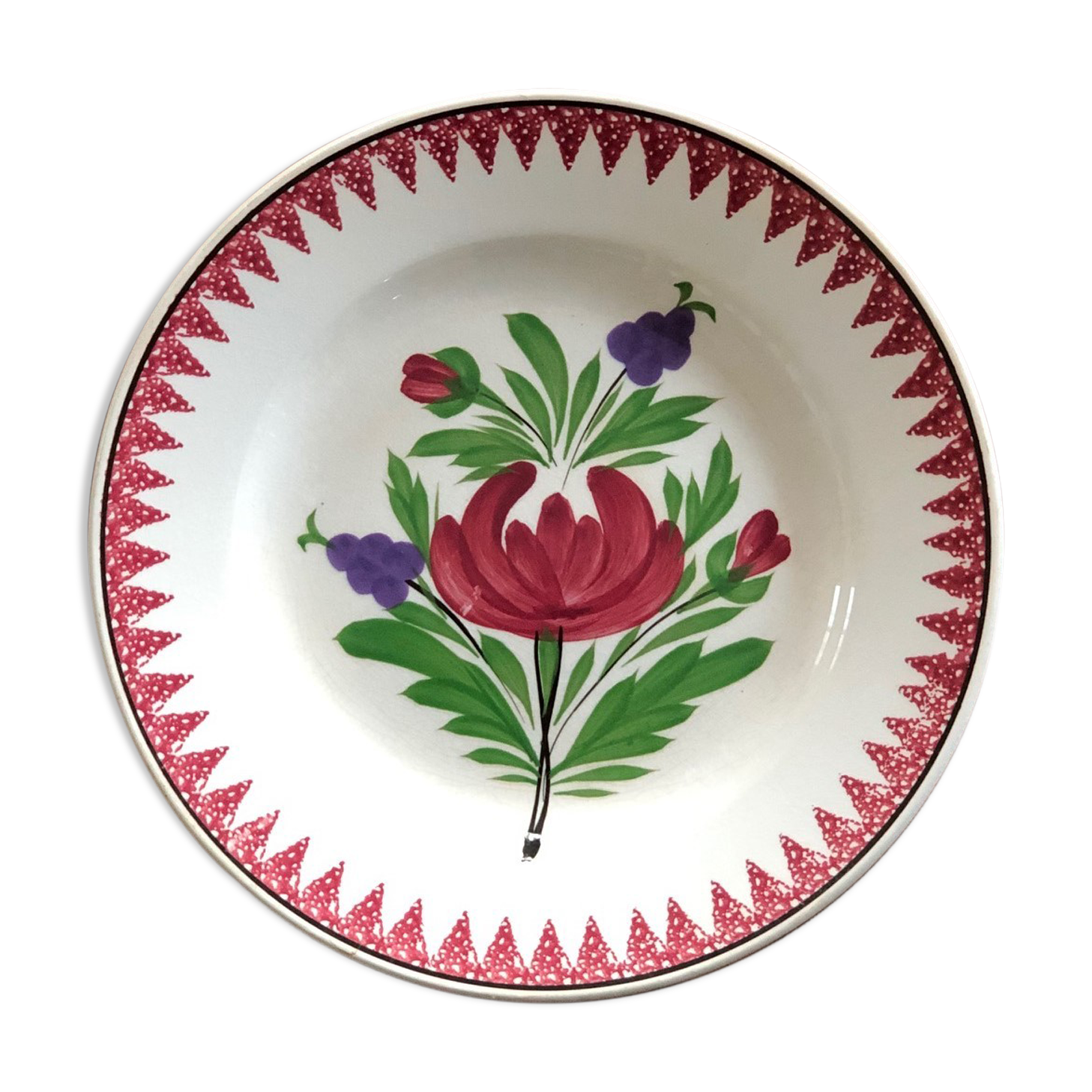 Ancient Plate Opaque of Sarreguemines