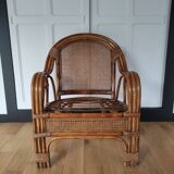 rattan cane armchair