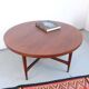 Vintage teak coffee table in 60s-70s style, retro style.