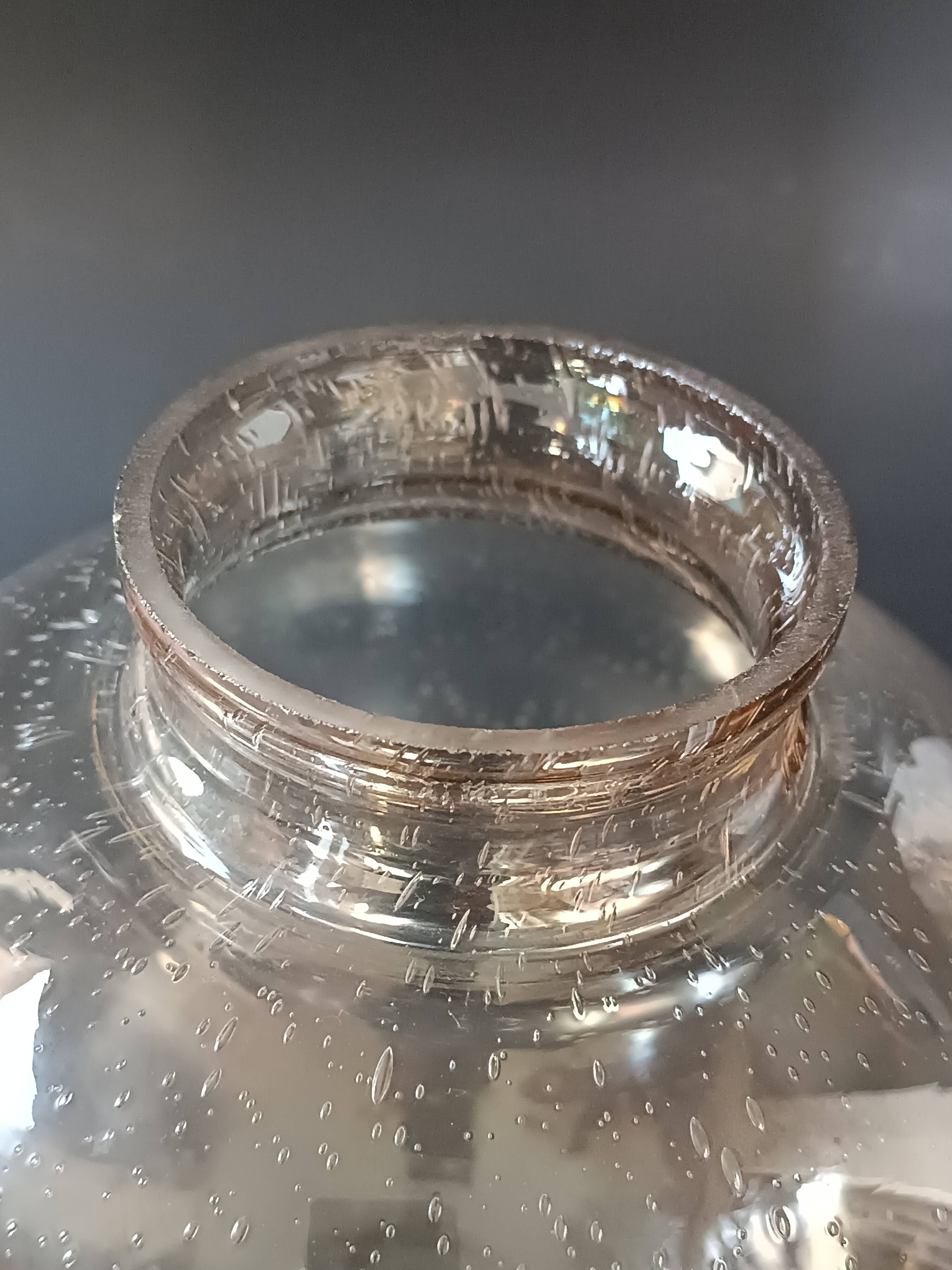 Vintage Limberg table lamp in bubbled glass and brass base