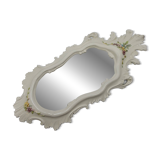Farnesiana Mirror by Carlo Corvi in ceramic Italy 1950