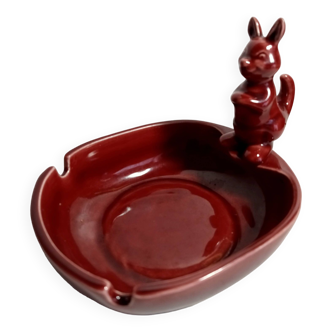 vintage garnet rabbit ashtray 60's