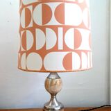 Vintage marble lamp and handmade lampshade