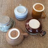 5 tasses en grès